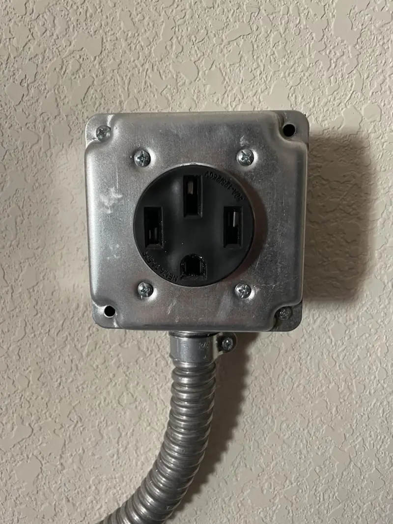 NEMA 14-50 outlet installed for Smart Home Electrical in Lantana